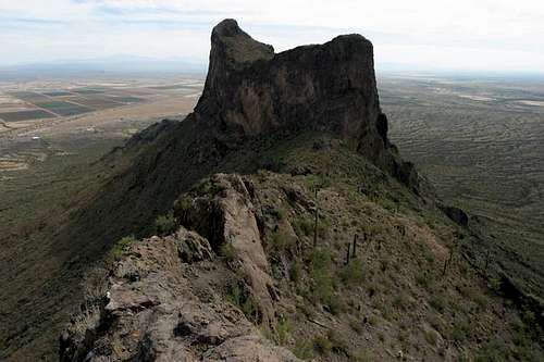 Picacho Peak (left) and its...