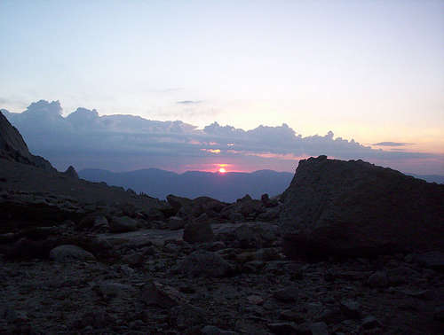 Sunrise over the Inyo Range,...
