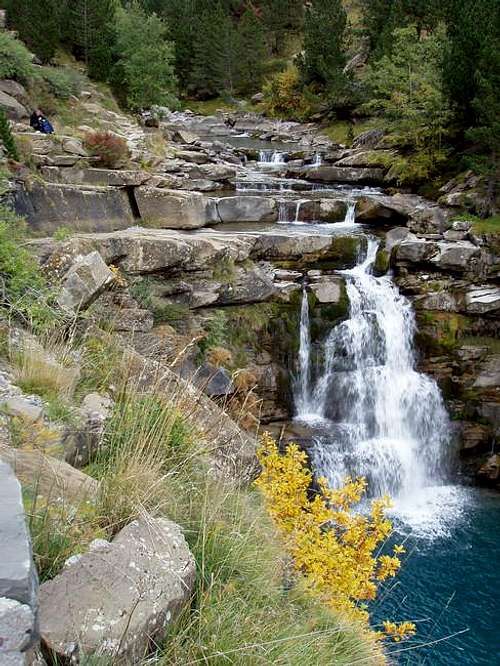 The beautiful cascade of the...