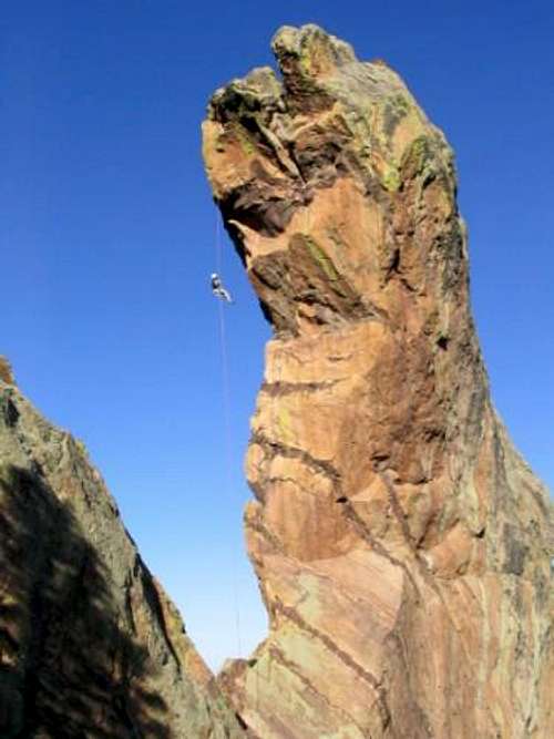 A climber on the famous...