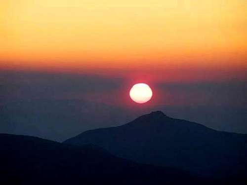 The sunset with Pedra Furada...