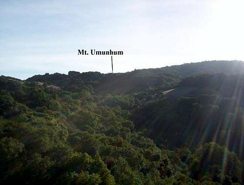 Mt. Umunhum's summit visible...
