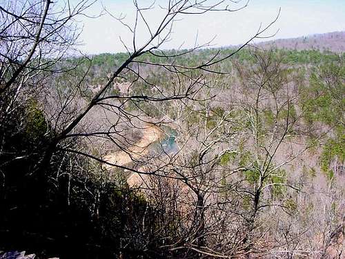 View down to Big Creek from a...