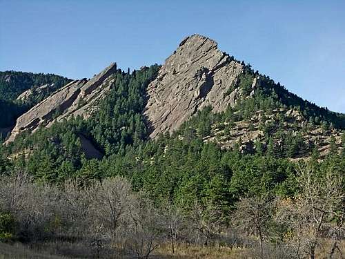 East Faces of the First and Second Flatirons