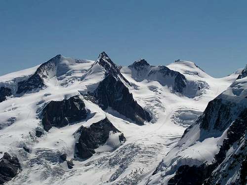 Monte Rosa with Nordend,...