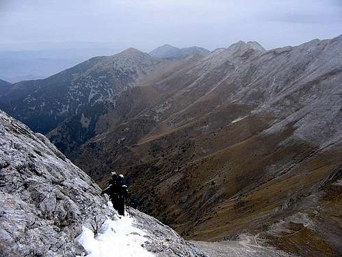 Descend from Vihren (2914 m)...