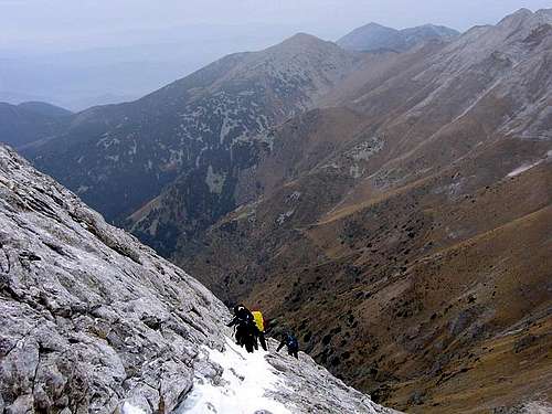Descend from Vihren (2914 m)...