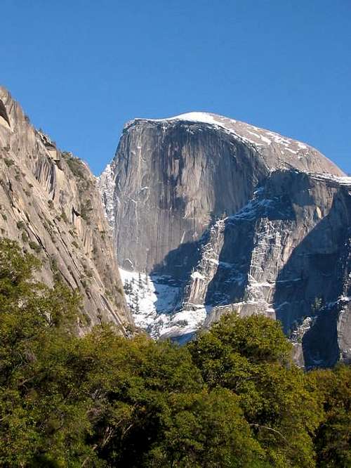 snow covered half dome