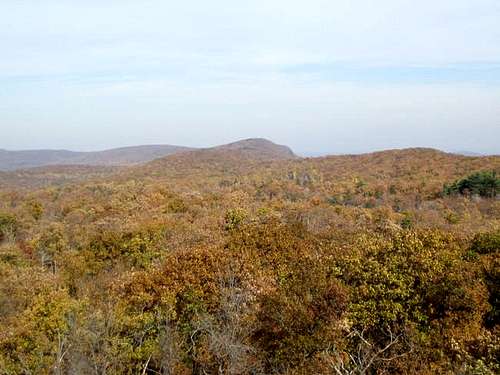 looking out towards Sunrise Mountain from the fire tower atop Culver Ridge