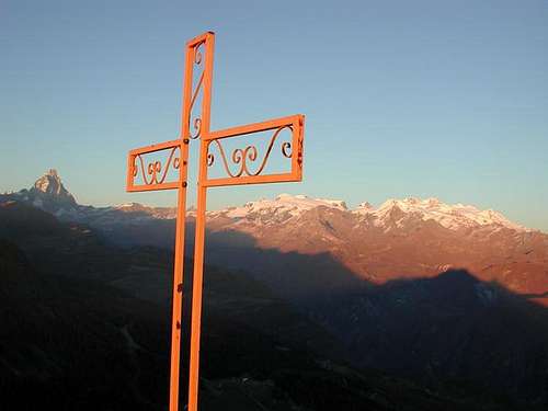 Sunset on Monte Rosa Group