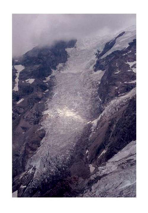 The Lys glacier tongue viewed...