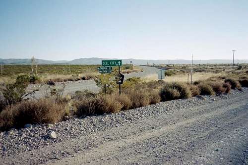 A road intersection on NM...