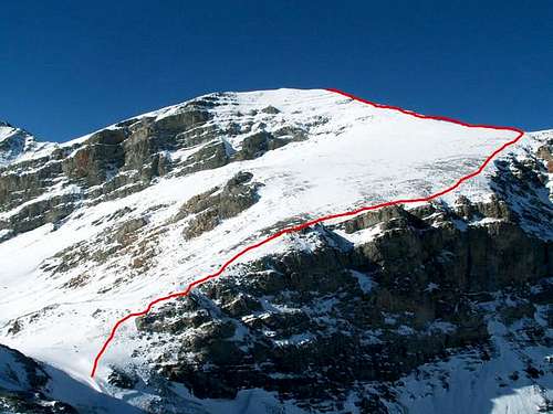 The East Ridge Route shown in...