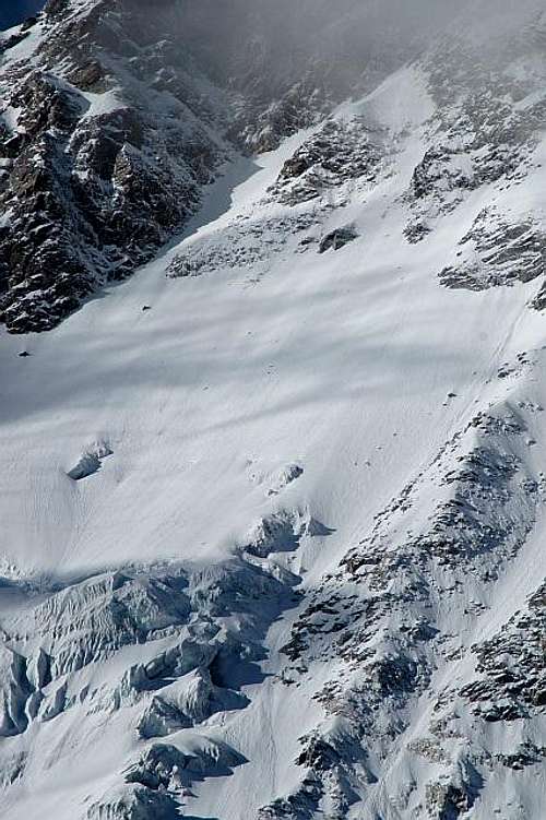 Marinelli Couloir route after...