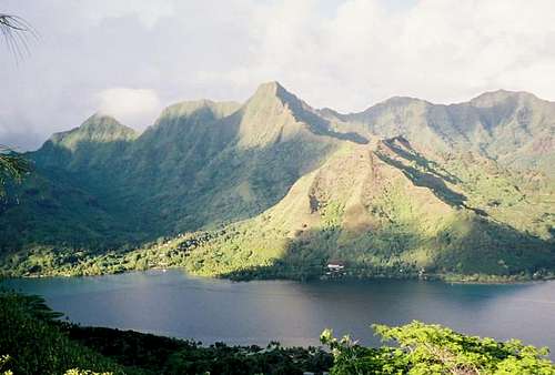 Looking across Opunaho Bay...