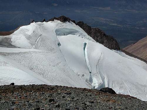 The upper Whitney Glacier and...