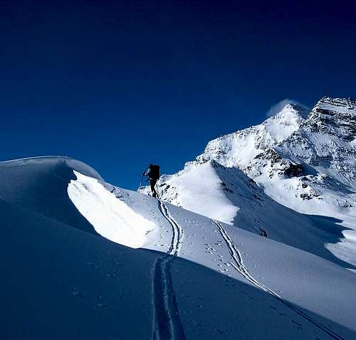 Ski touring in the Orco...