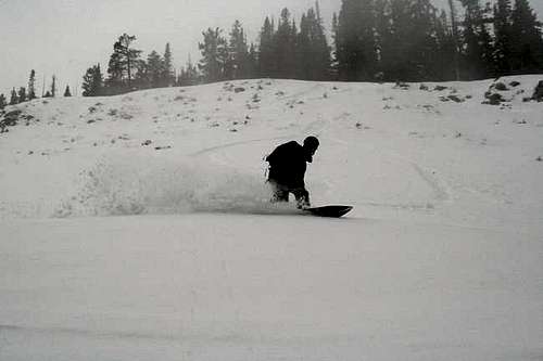 Snowboarding Baker Mountain's...