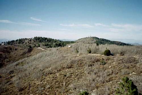 A view of the summit area of...