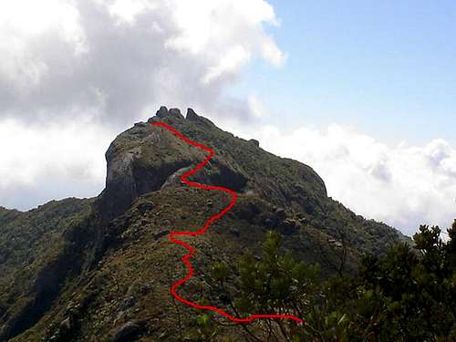 The trail to Papuda from...