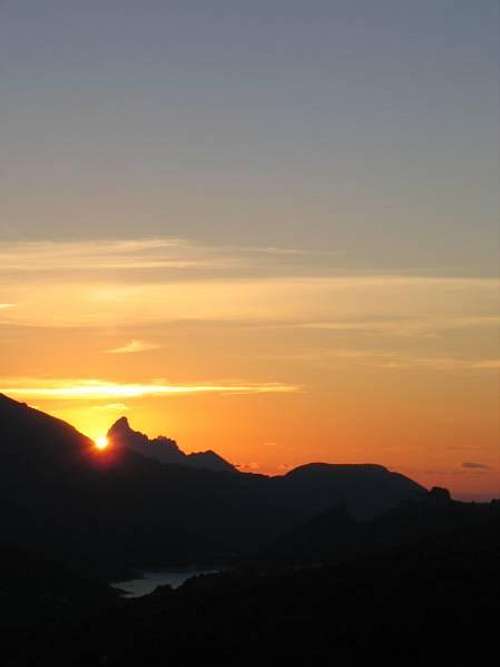The Bernia Ridge at sunrise...