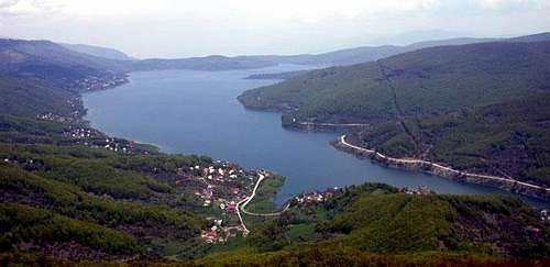 The Mavrovo lake on Bistra...