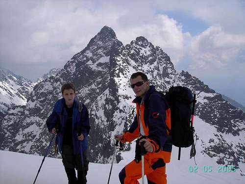 Two men over Waga Pass with...