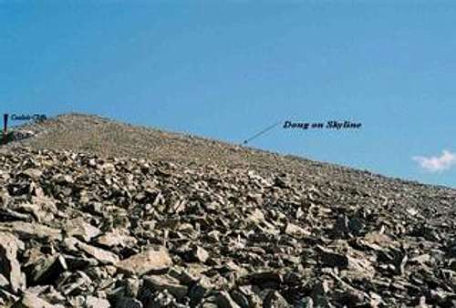 Top of Mt. Dana. Slope is...