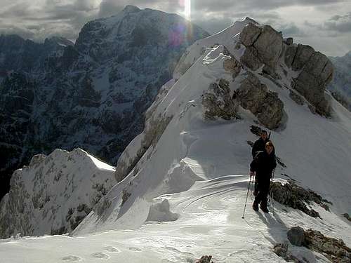 Ascending the south ridge of...