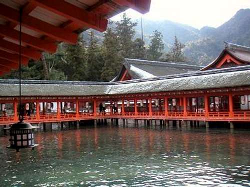shrine on water