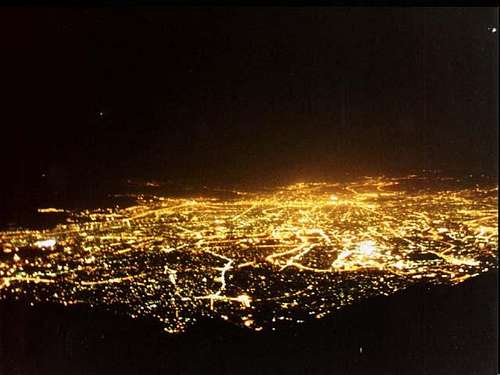 View of Tehran at night from...