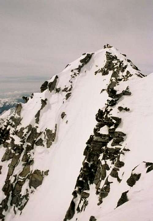 The summit seen from the...