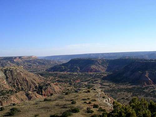Palo Duro Canyon extends out...