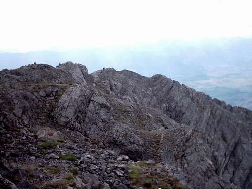 The redge to the summit