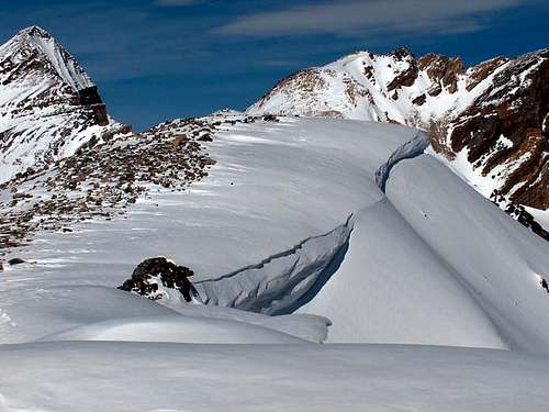 The summit ridge of Paget...