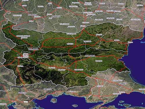  Bulgaria Satellite map.