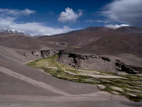 The Río Lamas with Cerro Tres...