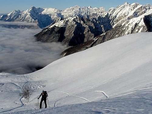 Ski tour to Monte Serva....