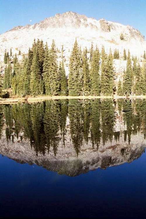 Slab Butte reflected in the...