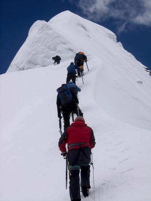 Norwegian group climbing...
