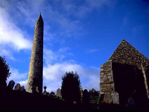 Irish Round Tower and Celtic...