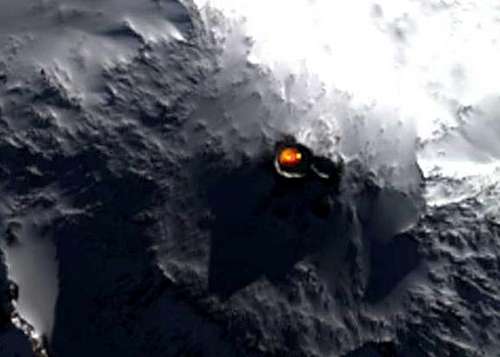 Space photo of mount Erebus...