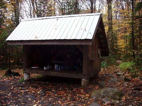 This is the Lost Pond Shelter.