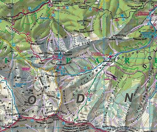Giewont - Map of the area
 
...