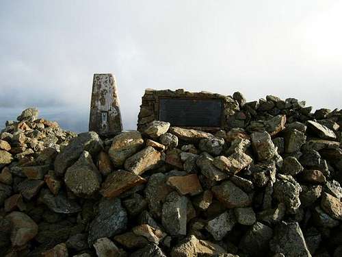 The summit trig-point at...