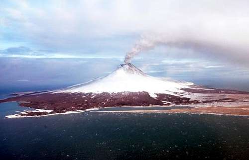 Augustine volcano. View from...