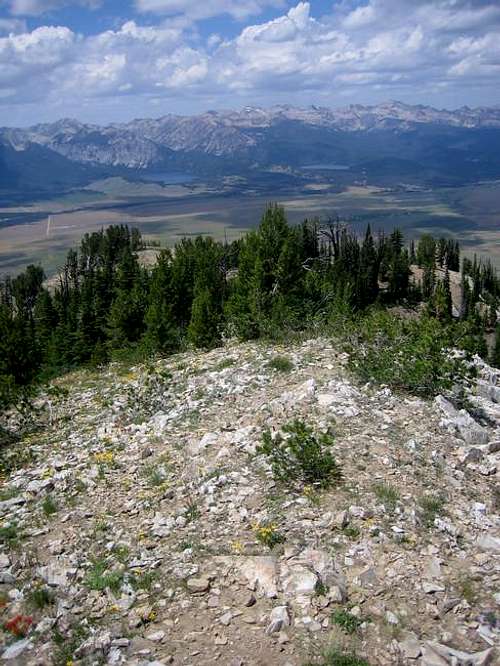 A view from the summit toward...
