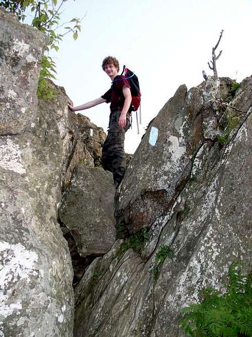 climbing Bearfence Mt august...