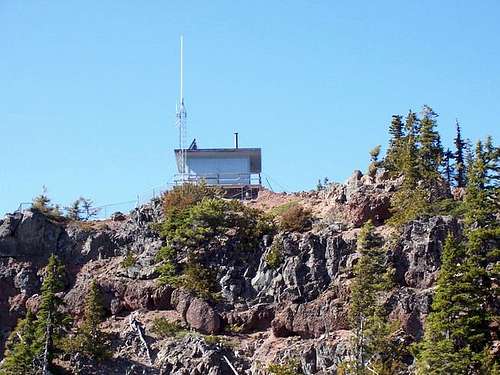 The fire lookout on the...