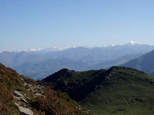 The Pyrenees from the summit...